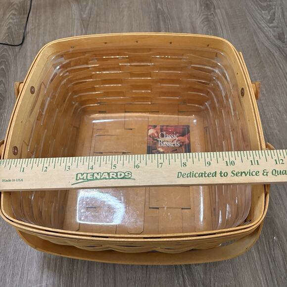 Longaberger 1999 "Cake/Pie" Basket w/Swing Handles, Plastic Protector, pamphlet - Picture 5 of 6